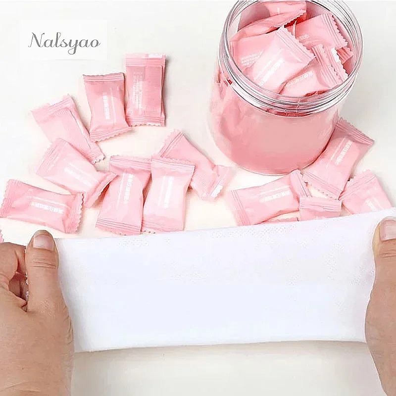 Home Textiles Face Towel - 50 قطعة مناشف مضغوطة للسفر، مناشف
