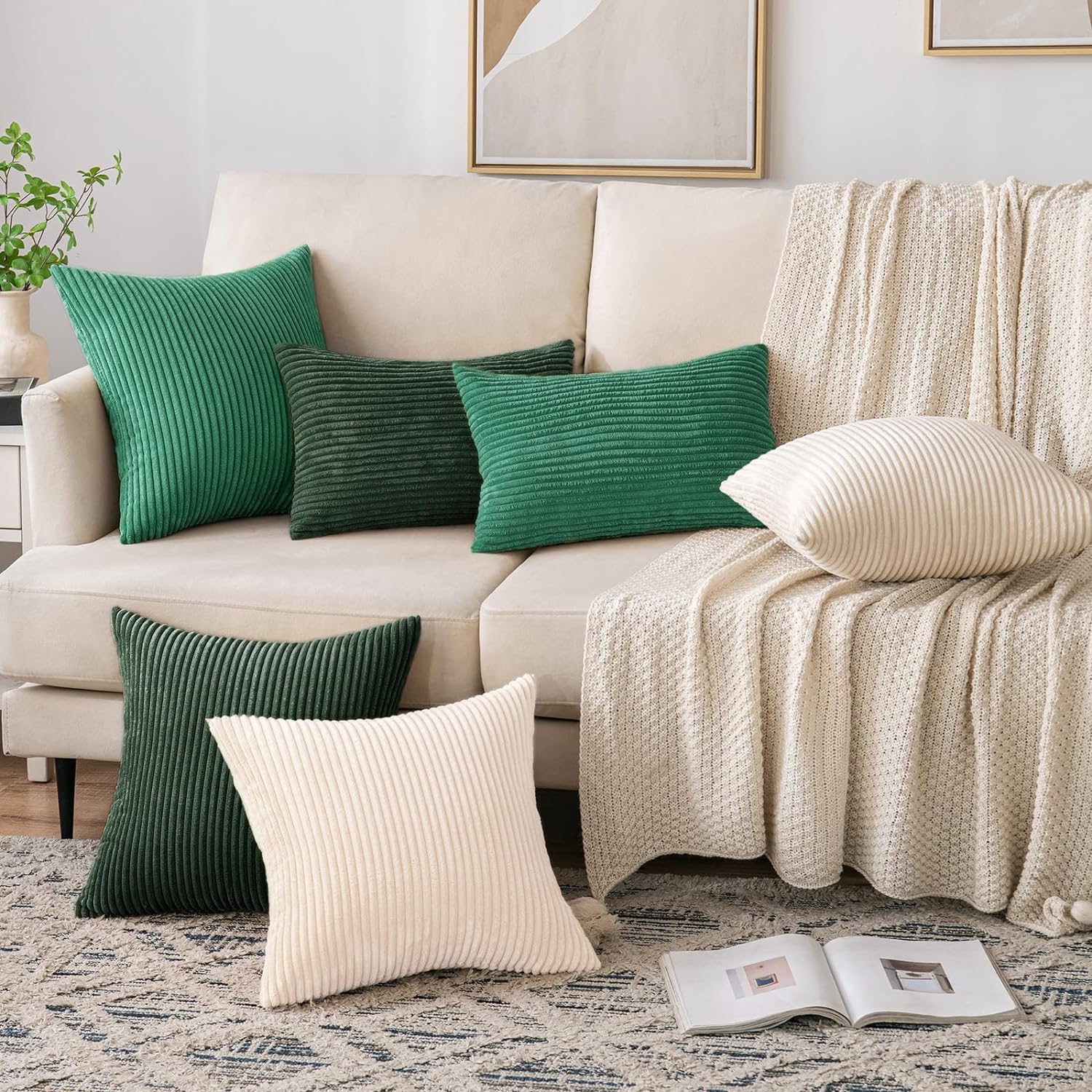 أغطية وسادات مخططة ناعمة مزخرف - مراجعة Pillow Insert 18X18 وسعره