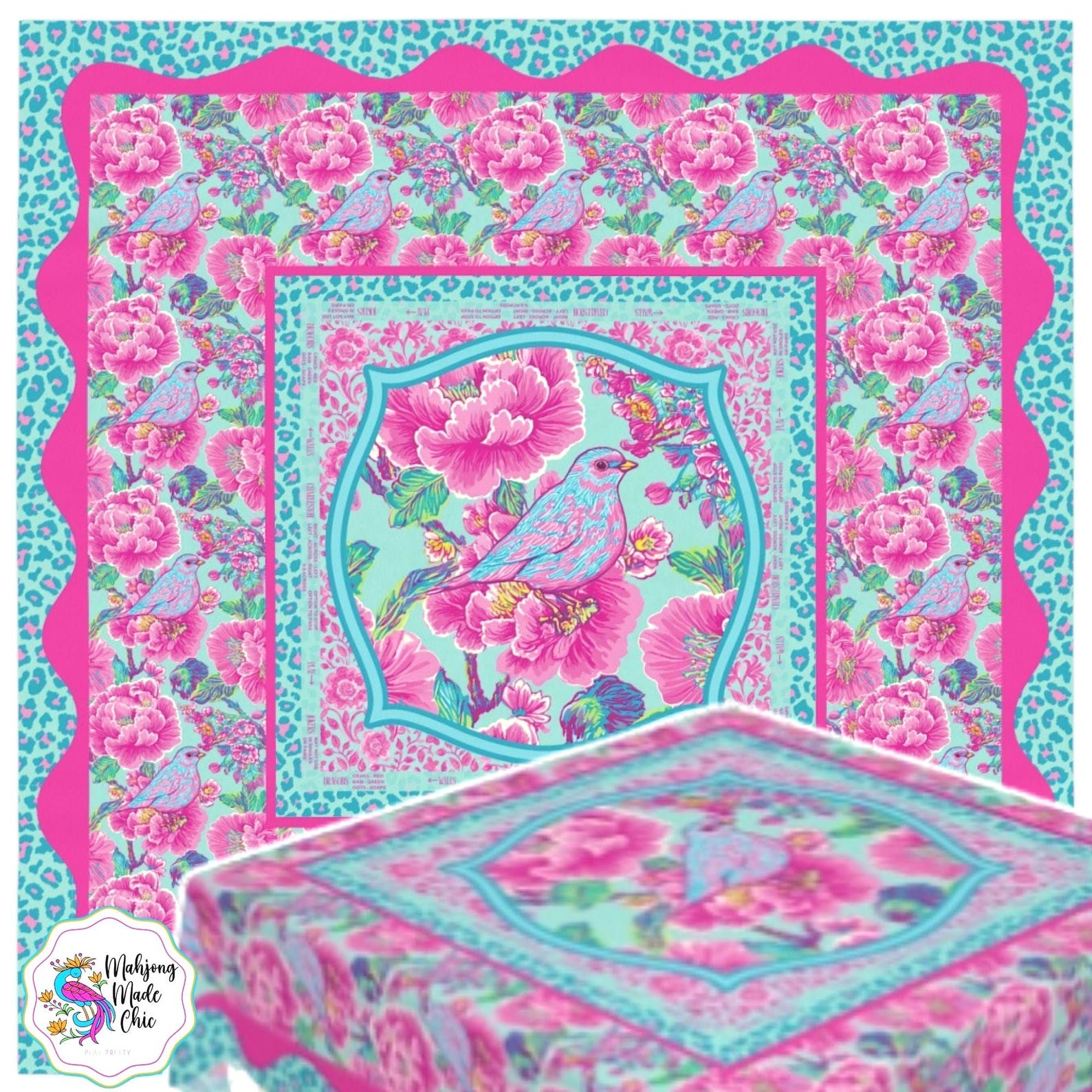مفرش طاولة مربع لألعاب الماهجو - مراجعة Home Textiles Direct وسعره