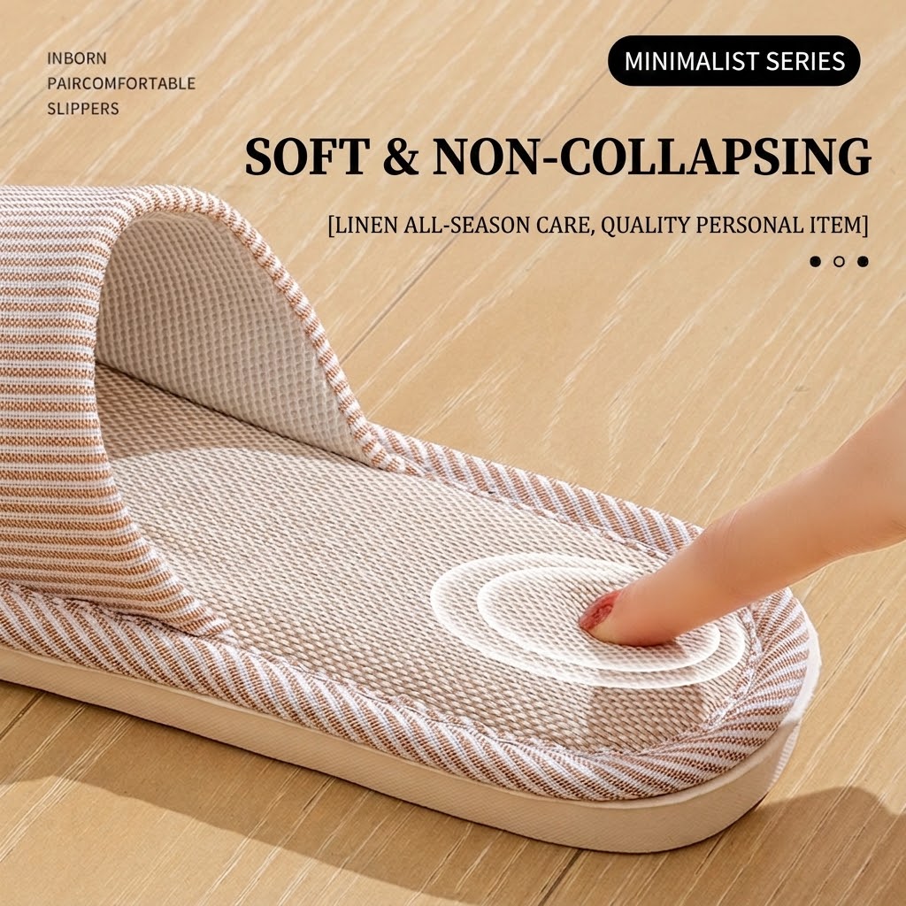 نعال من الكتان القابل للتهوية  - مراجعة Home Textile وسعره