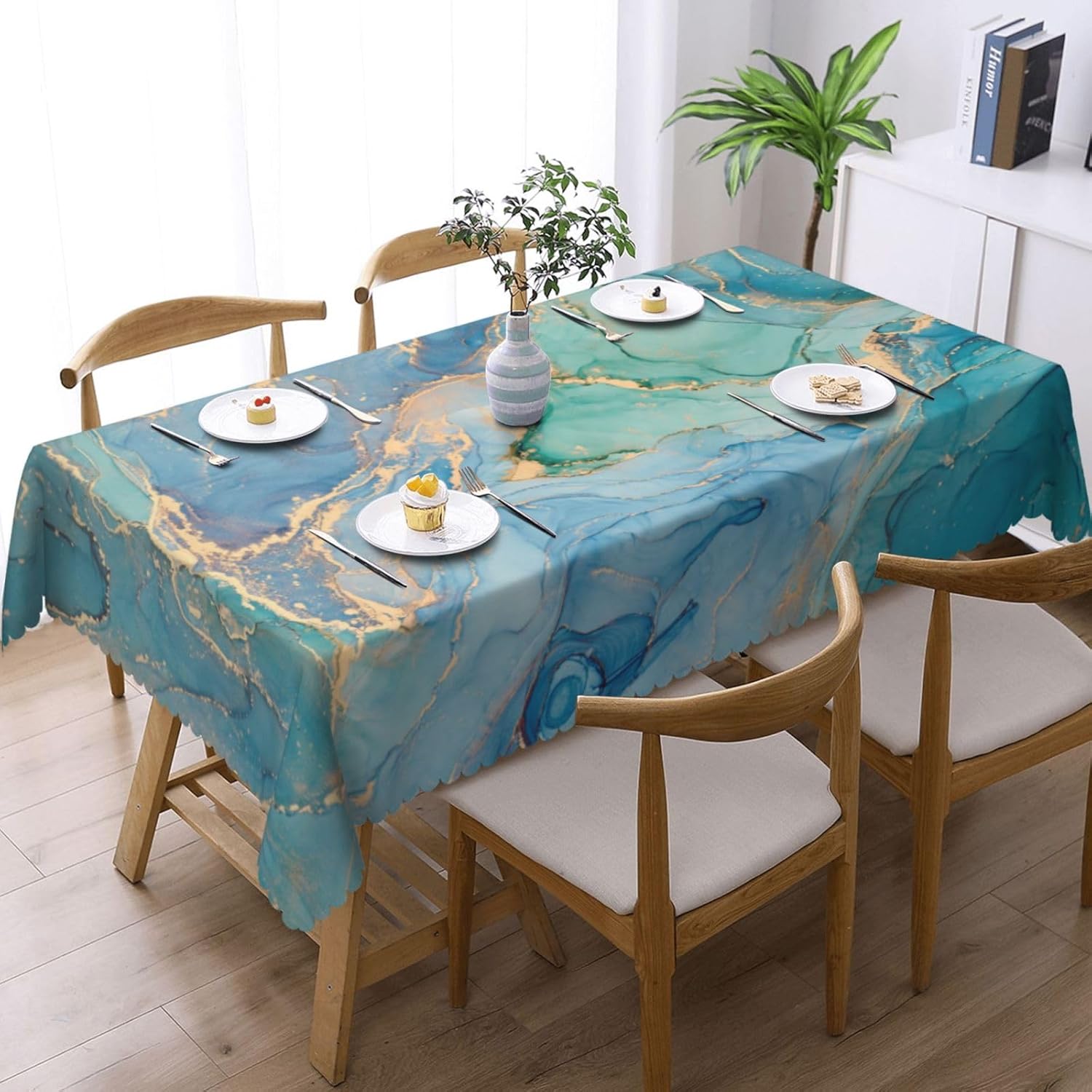 مفرش طاولة فاخر بتصميم رخامي س - مراجعة Home Textiles Premium وسعره